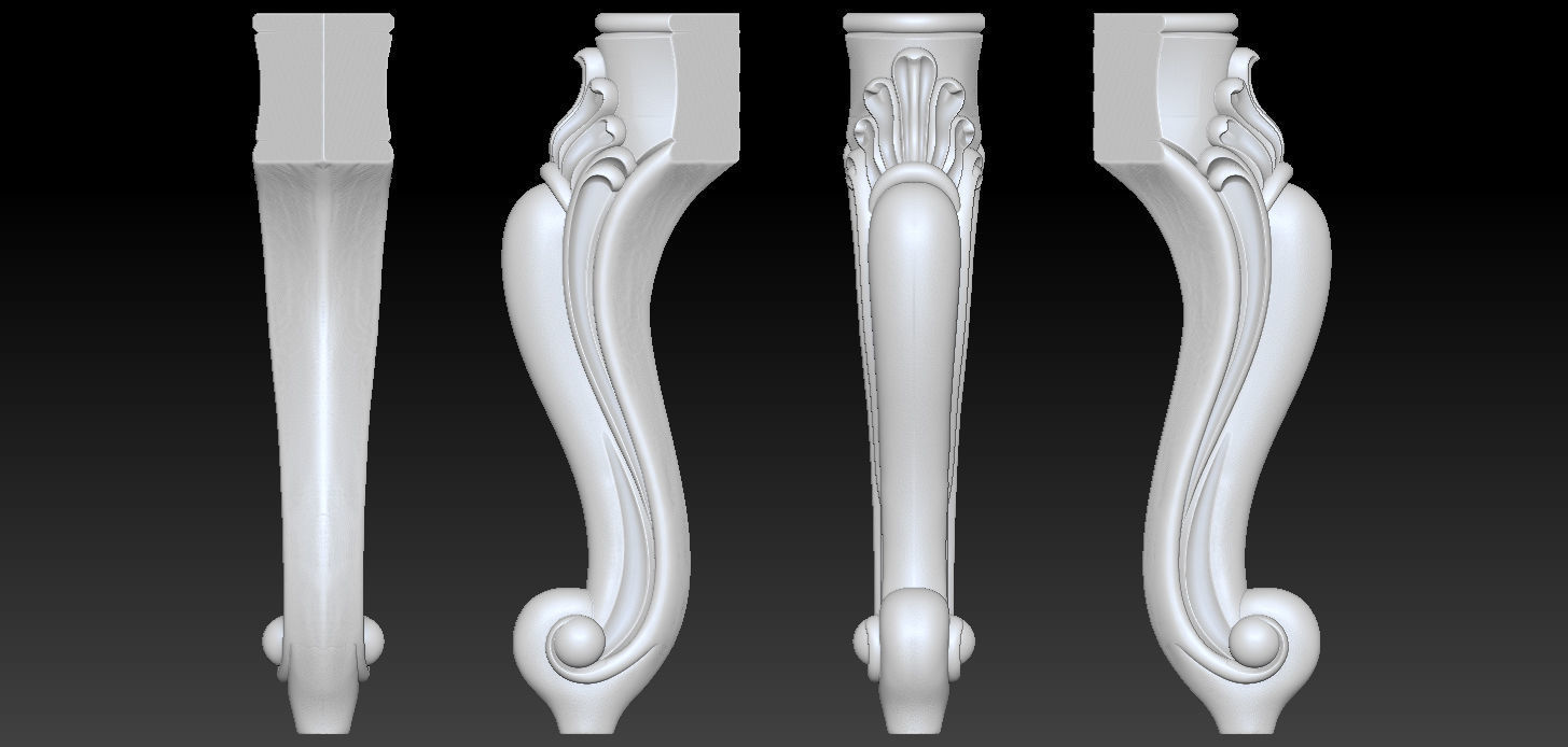 mobilia gambe 3d stl modello sollievo cnc impostato 001 intaglio obj rinoceronte cinema fusione stampa gamba scolpito passatempo fai cabriole modelli casa 3D print model - Mito3D