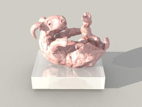 cabrita jugando escaner rhino sculpture goat josevargas art sculptures 3d print model - Mito3D
