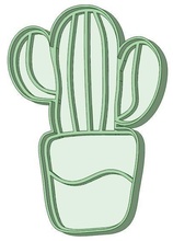 cactus 1 cookie cutter art design illustration symbol cut other 3d print model - Mito3D