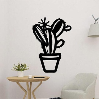 cactus 2d decorazione natura albero vita camera casa parete arredamento arte 3d stampa interno silhouette pianta impianti fiore 3d print model - Mito3D