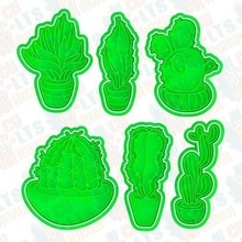 cactus cookie cutter set 6 set stamp cookie cookies cook cutter  cithen cutters cactus plant desert egypt house kitchen dining kitchen dining