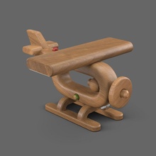 goujat avion roue voiture imprimable bois impression dessin animé petite cnc Machine étape Jeux jouets Airbus 3d print model - Mito3D