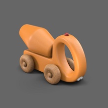 cad concrete mixer wheel car printable wood wooden print cartoon toycar cnc cncmachine step games toys concretemixer 3d print model - Mito3D
