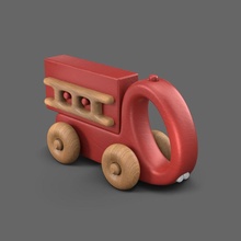 canalla motor rueda coche vehiculo imprimible madera impresión dibujos animados juguete cnc máquina CNC paso juegos juguetes camion bomberos agua 3d print model - Mito3D