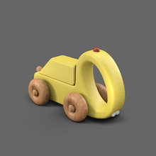 canalla remolcar camión rueda coche vehiculo imprimible madera impresión dibujos animados juguete cnc máquina CNC paso juegos juguetes remolque tractor transportista 3d print model - Mito3D
