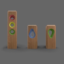 cad traffic lights gas-fuel station wooden furniture wood trafficlights oil fuel gas gasstation fuelstation oilrefinery gasrefinery step printible 3dprint cnc stuff toy railway roadlights games toys 3d print model - Mito3D