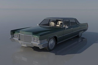 Cadillac Fleetwood Brougham 1970 araba arabalar araç hobi Oto otomotiv tekerlek klasik sla fdm baskı arabası Yazdır rc oyuncak iç dış kendin yap 3d print model - Mito3D