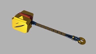 cael martelo bastião cosplay arma jogos brinquedos 3d print model - Mito3D