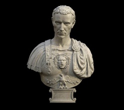 caesar büste druckbar skulptur kopf römisch kunst dekoration rom statue uralt julius skulpturen 3d print model - Mito3D