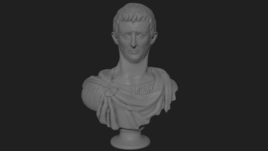 caesar claudius art sculpture britain print figurine statue sculptures king rome roman bust emperor north africa europe italy 3d print model - Mito3D
