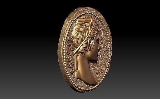 Sezar madeni para altın modeller çeşitli paralar birimi nakit takı gümüş yazdırılabilir elmas yüzükler yüzük mücevher 3d print model - Mito3D