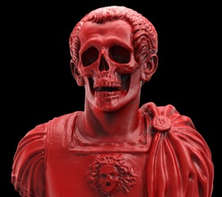 Sezar kafatası kırılmış sanat roma tarihi Roma pop popart modernart modern lider julius heykel korku heykeller zombi ölüm ölü memento mori 3d print model - Mito3D