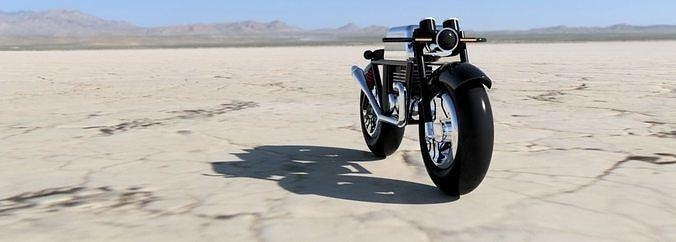 cafe racer bike design vehicle drive caferacer classic chrome 3dmodel engine geared art 3d print model - Mito3D