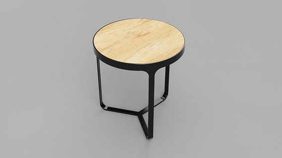 cage side table furniture coffee wood modern interior chair contemporary design metal accent cocktail house 3d print model - Mito3D