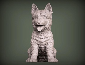 cairn terrier cão natureza mamífero animal escultura estatueta lembrança 3d impressão modelo esculpir arte esculturas estátua imprimível cairnterrier 3d print model - Mito3D