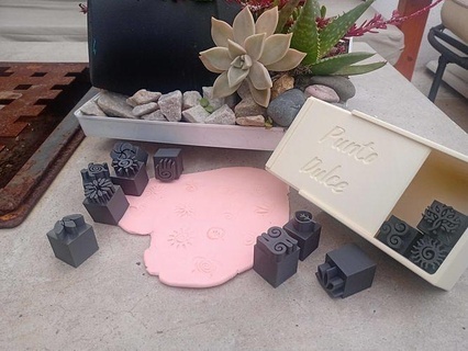 caja con 12 satışlar selitolar para arcilla Porcelana iş kalp Decoracion bricolage kılavuzlar sello selito doku makarna masa tasarım Manuel üstlenmek hobi kendin yap 3d print model - Mito3D