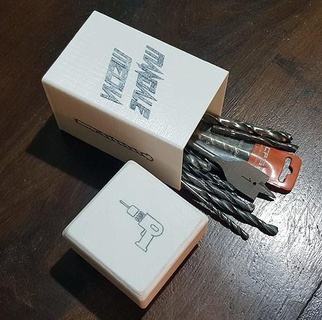 caja para mechas brocas taladro drill taller herramientas tools workshop bit hobby diy hand 3d print model - Mito3D