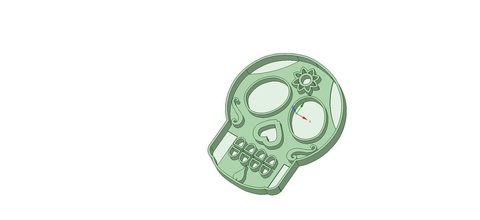 calavera mexicana cookie cutter illustration symbol character art image house accessories 3d print model - Mito3D