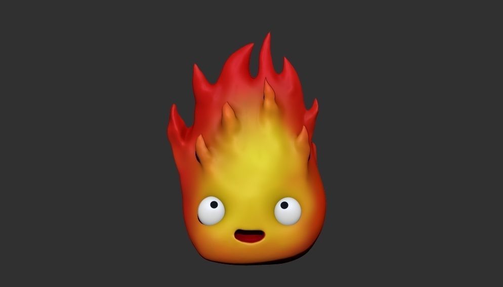 calcifer aullidos moviente castillo anime dibujos animados castillobagabundo studiogibli movimiento manga colección juegos juguetes 3D print model - Mito3D