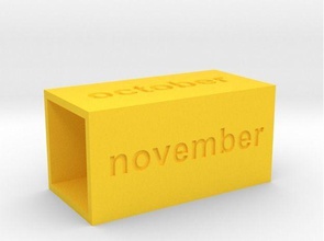 calendar3 maison calendrier la cadeau présent l'accessoire gadget accessoires jouets défi valentine 3d print model - Mito3D
