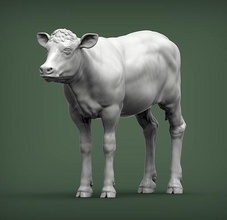 becerro 3d impresión modelo vaca toro búfalo americano naturaleza mamífero animal mascota escultura estatuilla recuerdo esculpir esculturas Leche granja Arte 3d print model - Mito3D