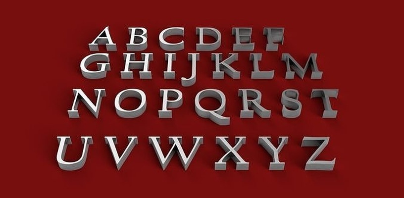 kaliforniyalı yazı tipi büyük harf küçük 3d harfler stl dosya 3dletter 3dletters tip dekorasyon gadget'lar ajans tipleri dil işaret sembol mektup dosyası 3dmodel 3dprint alfabe metin sanat işaretler logolar 3d print model - Mito3D
