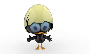 calimero karikatür kuş oyuncak oyun karakter sanat illüstrasyon şirin vücut oyunlar oyuncaklar insan animasyon maskot 3d print model - Mito3D