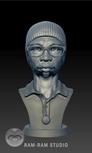 Caluag 3d buste art sculpture statue homme tête visage Humain corps étude 3dmodel personnage anatomie sculptures 3d print model - Mito3D