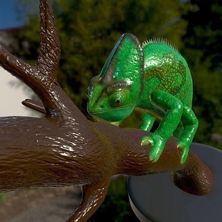 camaleon caméléon numérique 3d personnages créatures produit conception collections stl statue modélisation sculpture art sculptures 3d print model - Mito3D