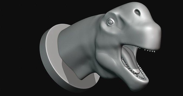camarassauro cabeça dinossauro impressão 3d modelo imprimível arte esculturas 3d print model - Mito3D
