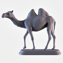 chameau animal arabe nature sculpture statue miniature imprimable 3dprinter argent or résine décor décoration saoudien art sculptures 3d print model - Mito3D