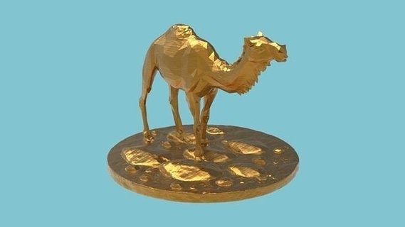camel low poly art animal decor decoration bust statue sculpt sculpture lowpoly sculptures 3d print model - Mito3D