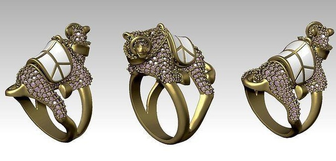 camel ring jewelry gold silver animal zbrush maskiyan nikava rings 3d print model - Mito3D
