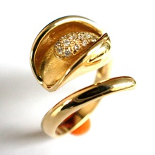 camélia flor anel 3d impressão modelo anello camilli joalheria luxo platina fiore anna jóia gema diamante precioso noivado jóias senhoras mulheres Anna maria argolas 3d print model - Mito3D