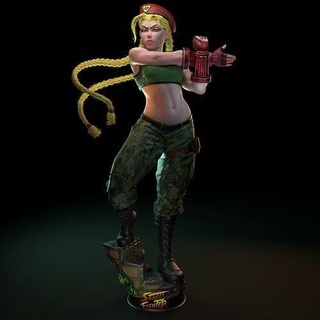 cammy estátua mulher menina arte personagem esculturas rua lutador Lutador Capcom videogames videogame corpo fêmea Ryu ken 3d print model - Mito3D