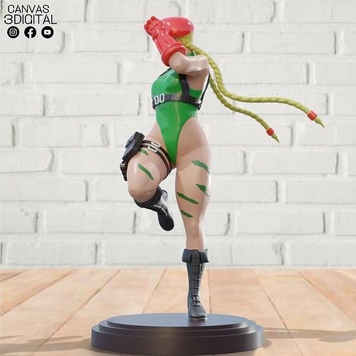 Cammy Straße Kämpfer Straßenkämpfer Chunli Zeichen Spielzeuge Aktion Anime Mädchen Frau wunderschönen Kunst Skulpturen 3D print model - Mito3D