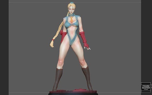 cammy street fighter game character girl anime woman art sculptures 3d print model - Mito3D