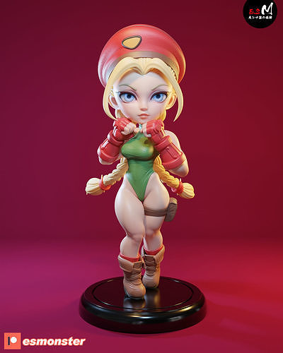 cammy white killer bee street fighter 3d print model art woman streetfighter games toys girl figurines character famale 3dprint female femalebody fantasy challenge sculptures 3D print model - Mito3D
