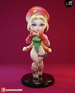 cammy white killer bee street fighter 3d print model art woman streetfighter games toys girl figurines character famale 3dprint female femalebody fantasy challenge sculptures 3d print model - Mito3D