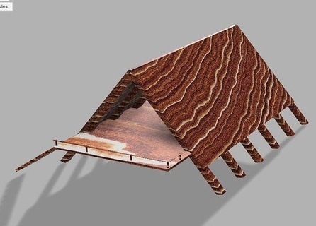 camp house houm hous home exterior modern houme wood farm sleep furniture interior outdoor 3d print model - Mito3D