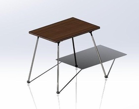 camping table fishing 3dprint design wood hobby diy 3d print model - Mito3D