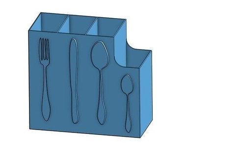 acampamento talheres suporte utensílios domésticos casa cozinha jantar 3d print model - Mito3D