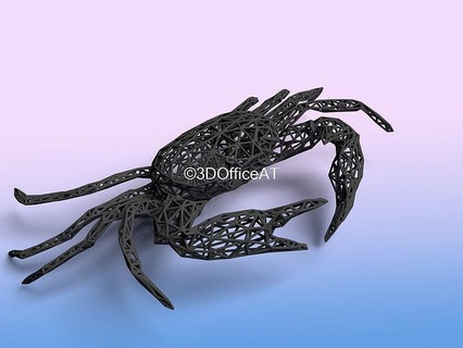 cancer - zodiac sign wire art spulture crab sla printer low poly mesh home decor deco odiacsign 3dprinter lowpolymesh wireart sculptures 3d print model - Mito3D