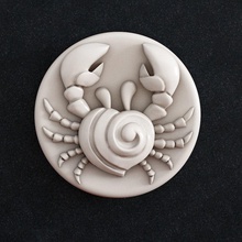 cancro zodiaco cartello segno zodiacale animali gioielleria arte sculture 3d print model - Mito3D