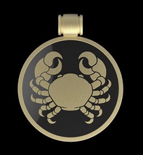 cancer bijoux horoscope mascotte médaillon pendentif pendentifs présent étoiles zodiaque 3d print model - Mito3D