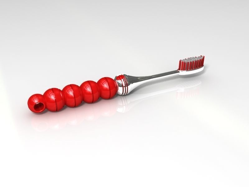 şekerlenmiş kolay diş fırçası 3d model tasarım fırça banyo ev eşyaları bakım doktoru kavanoz hekimliği baskı üretim çatal bıçak takımı araç plastik 3D print model - Mito3D
