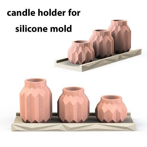 candle holder silicon mold warmer ako3d 3dprint silicone stl file accessories house 3D print model - Mito3D