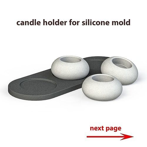 candle holder silicone mold candle candle holder ako3d silicone silicone mold 3dprint stl file simplyfy3d solidworks concrete accessories decorative house 3D print model - Mito3D