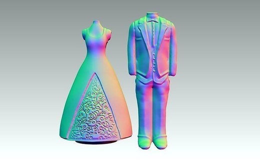 vela molde novia novio estatua estante Arte gratis convertir ligero diseño emitir resucitado decoración fi casa accesorios 3d print model - Mito3D