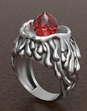 candle ring design gold silver printable jewellery modern jewelry rings 3d print model - Mito3D